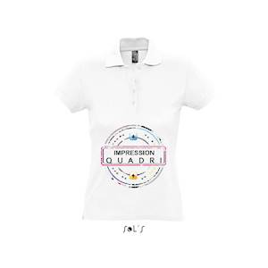 Finitions : Impression numérique quadri sur polo blanc femme Sol's modèle Passion.
 Avantages : L'impression numérique haute définition avec blanc de soutien permet un rendu de couleur exceptionnel quel de soit la couleur du polo. 
Exemples d'utili... 